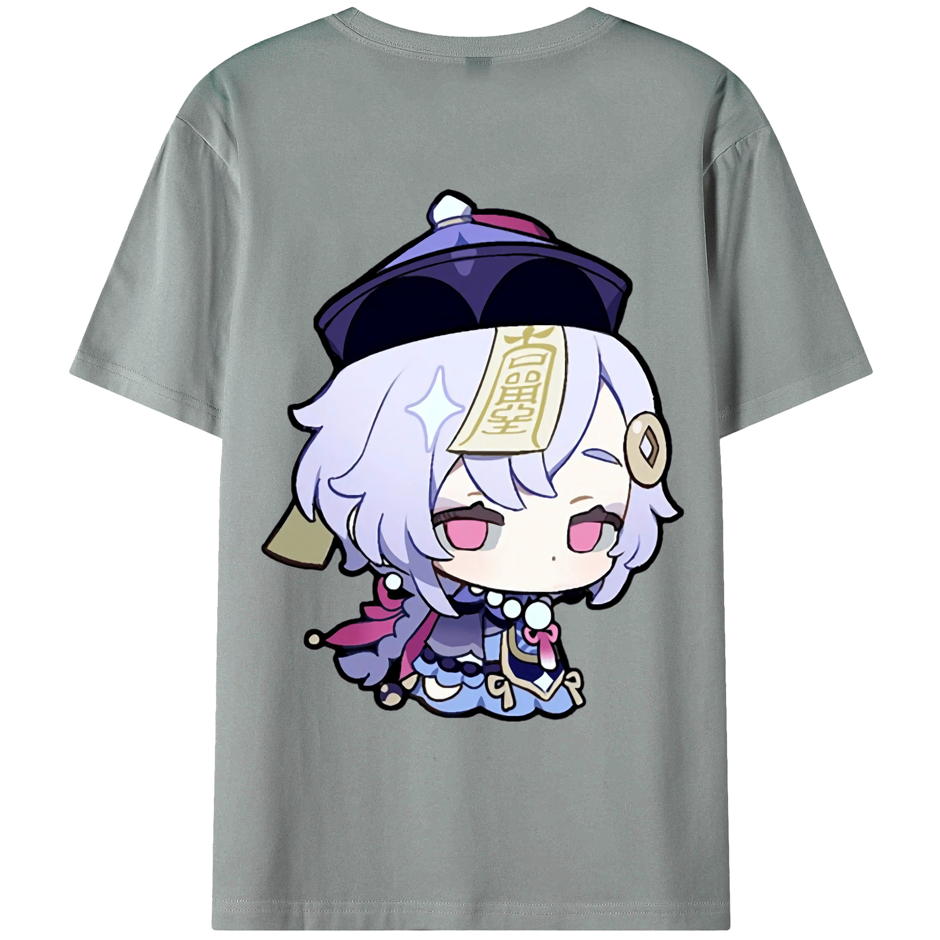 げんし神 七七 なな  genshin Nana 綿100％ メンズ半袖Tシャツ（バックプリント） 通気性